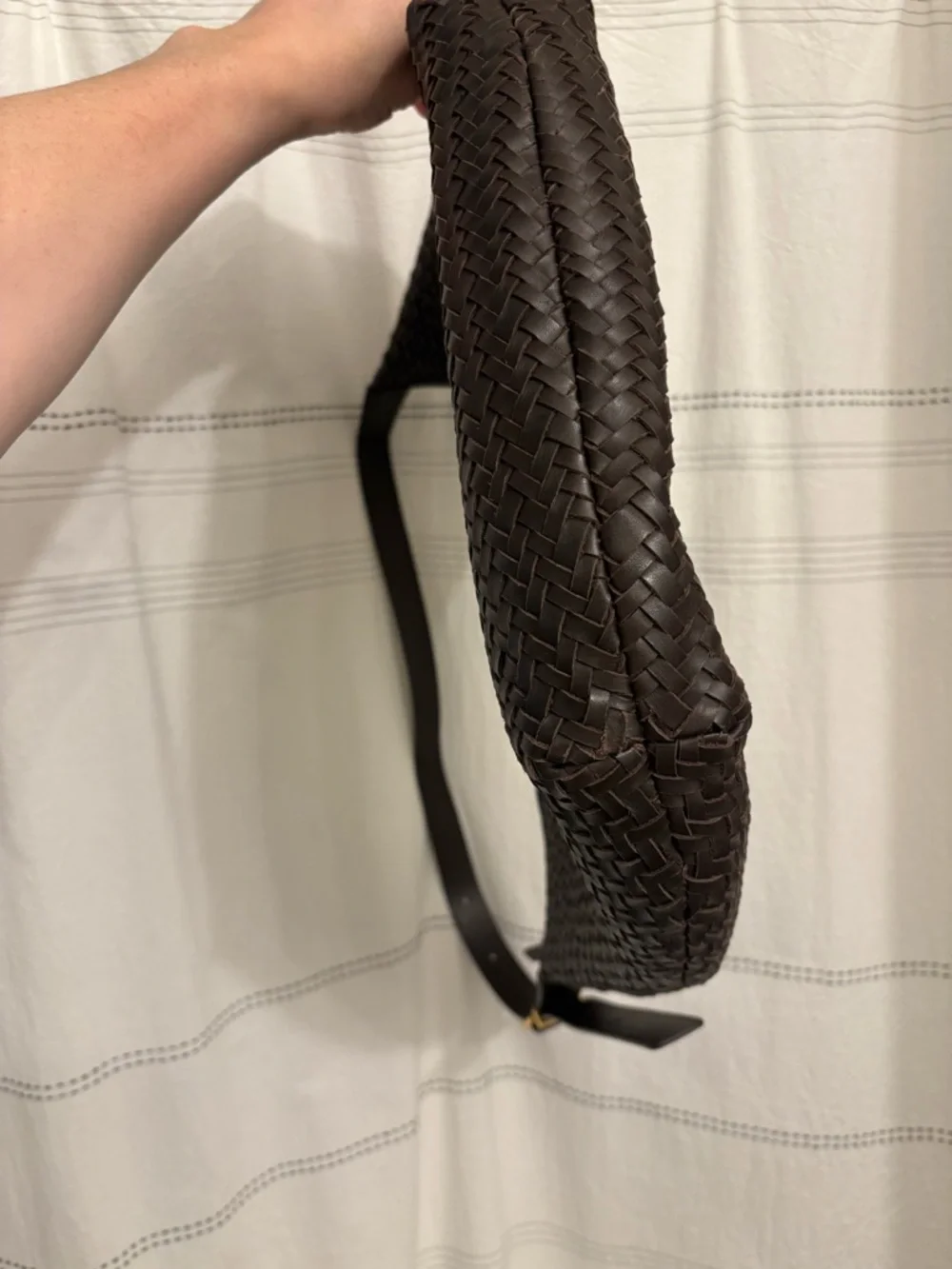 Madewell Woven Hobo Shoulder Bag in Dark Brown